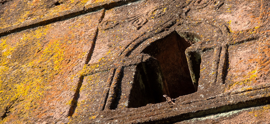 Stone carving, Lalibela church, Ethiopia