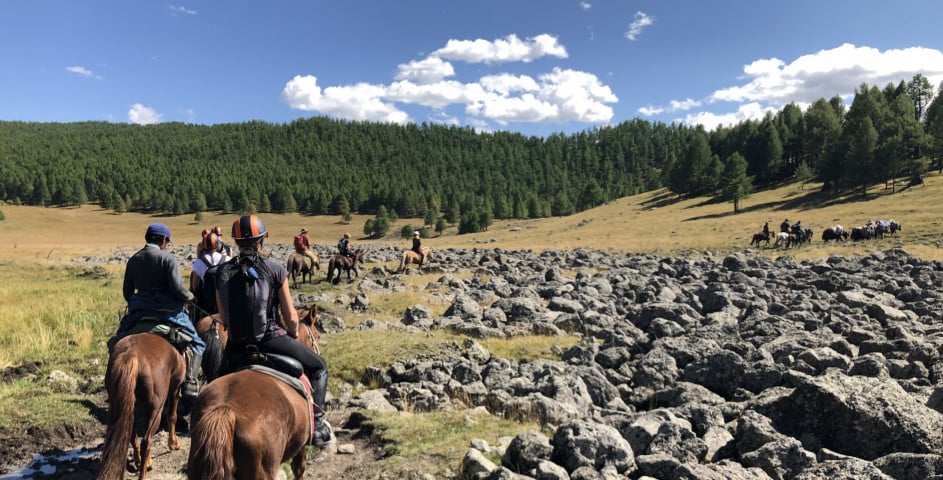 Traversing the Valley on horseback, Mongolia