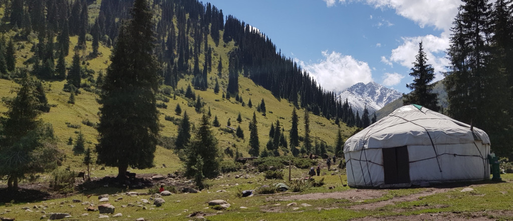 Yurt in Tian Shan Mountains, rural Kyrgyzstan