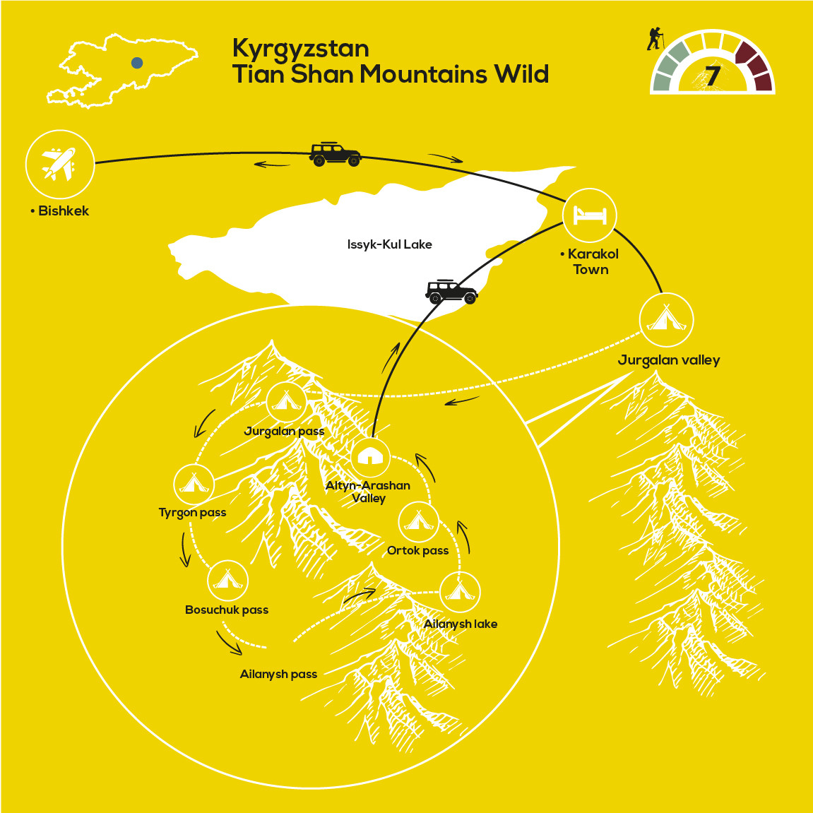 tien shan mountains world map