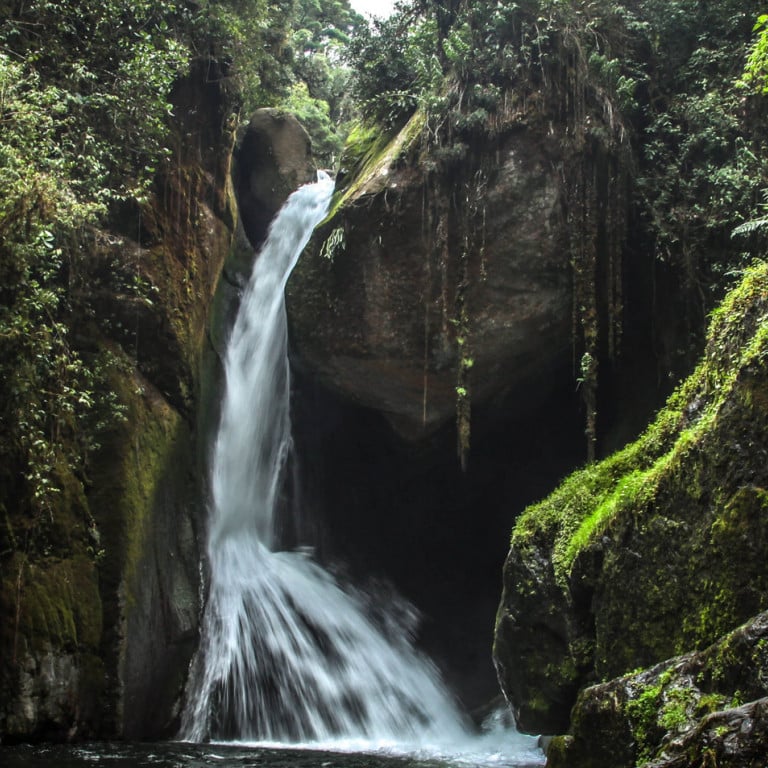 Waterfall in cloud forests of San Gerardo de Dota, Costa Rica