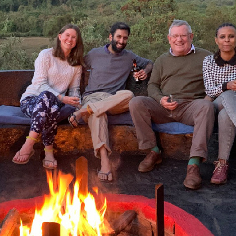 Enjoying an evening at the Bale Mountain Lodge, Ethiopia