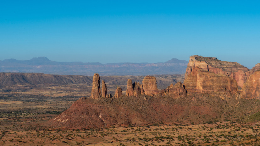 Blue Skies and red rocks of Gheralta, Ethiopia